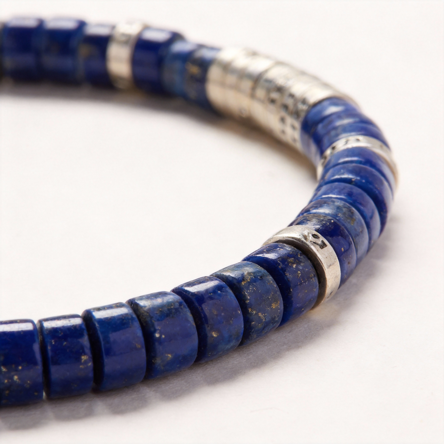 Midnight Lapis Disc Bracelet