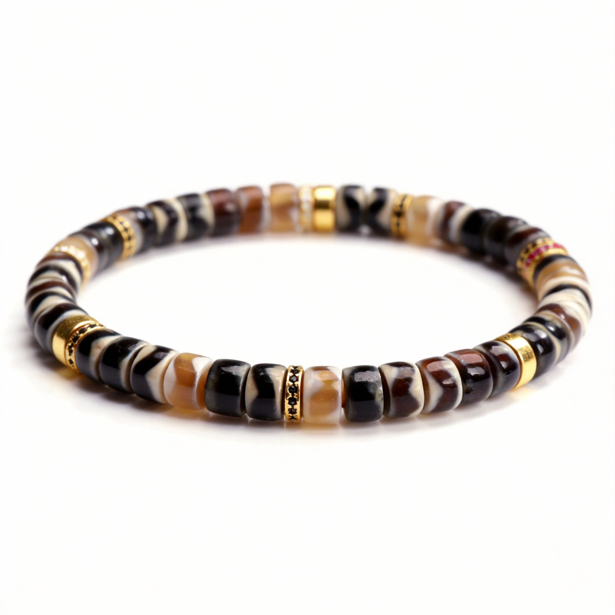 Dzi Heishi Bead Bracelet