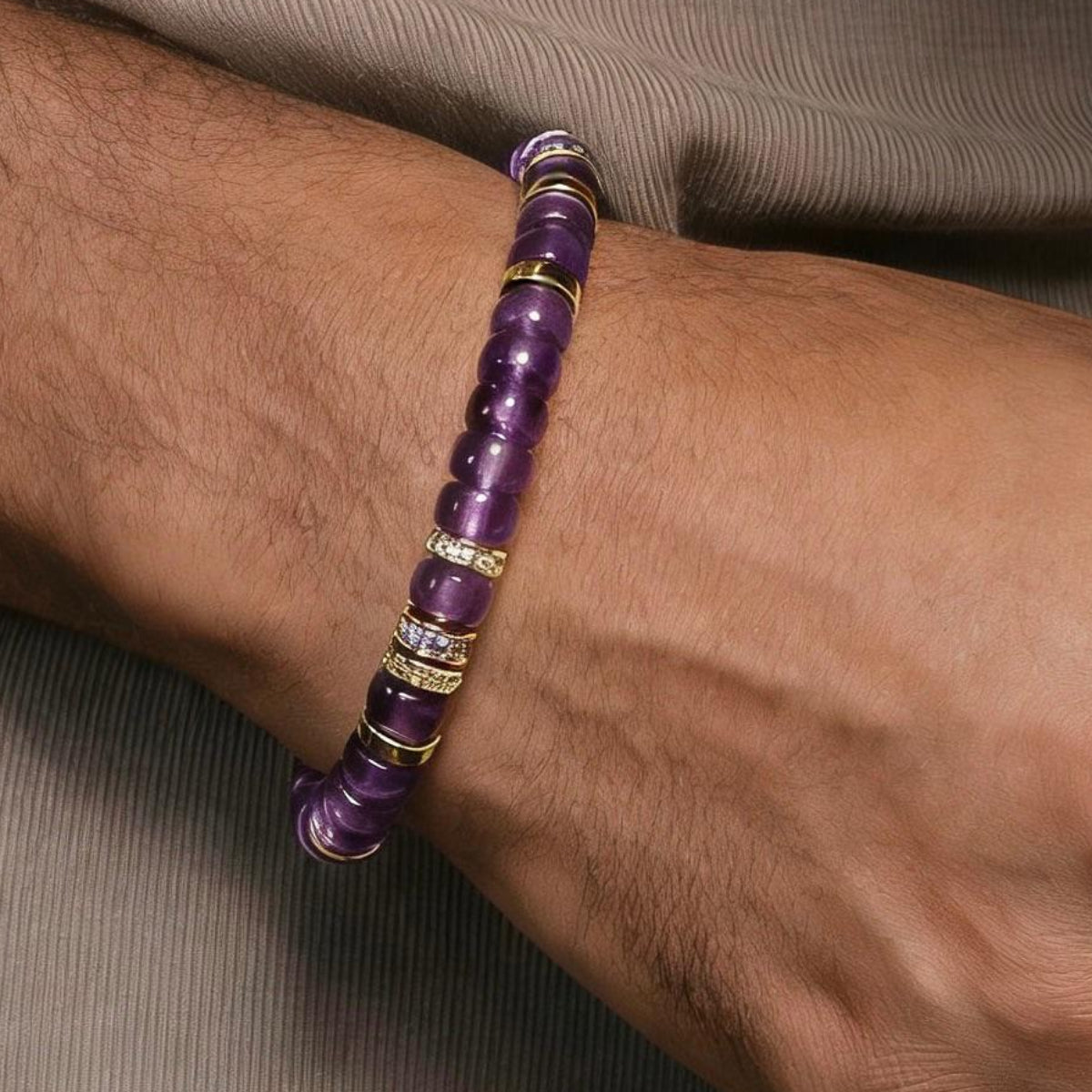 Violet Aura Crystal Bracelet