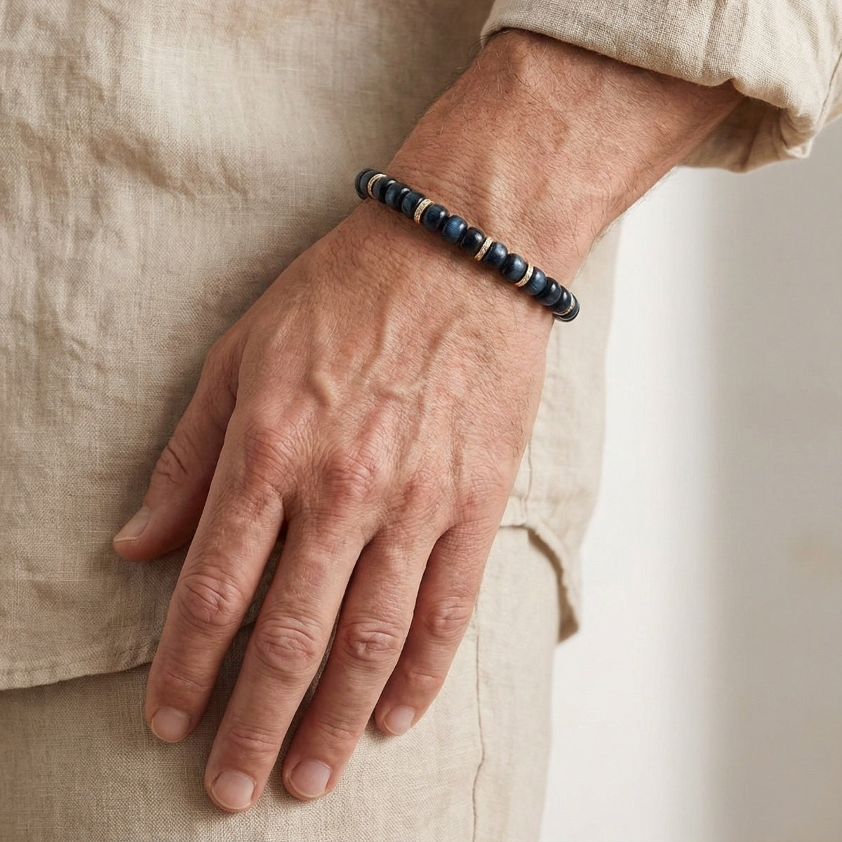Deep Current Blue Crystal Bracelet