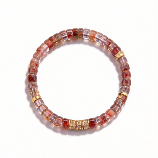 Cognac Crystal Heishi Bracelet