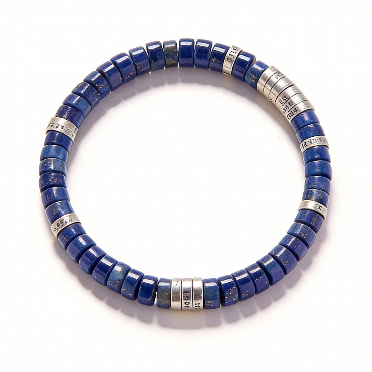 Midnight Lapis Disc Bracelet