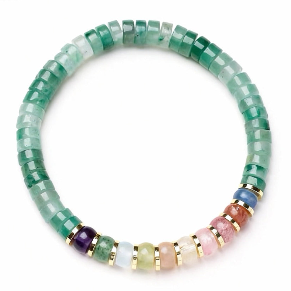 Emerald Tide Colorbar Heishi Bracelet