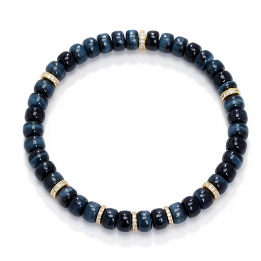 Deep Current Blue Crystal Bracelet