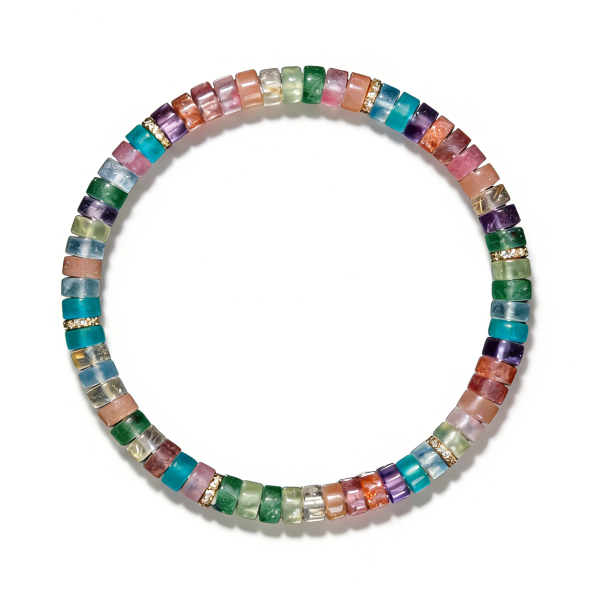Rainbow Mosaic Crystal Bracelet