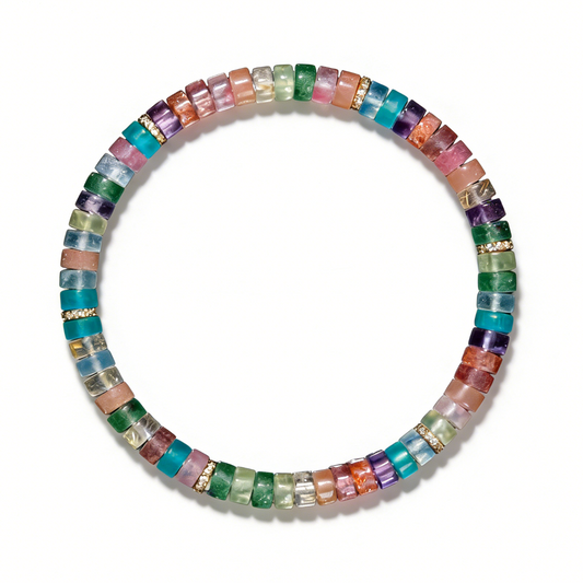 Rainbow Mosaic Crystal Bracelet