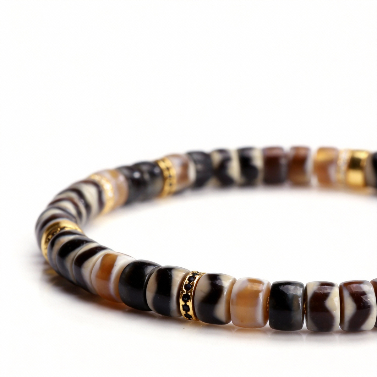 Dzi Heishi Bead Bracelet
