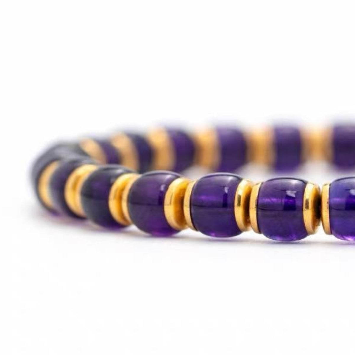 Golden Iris Amethyst Crystal Bracelet