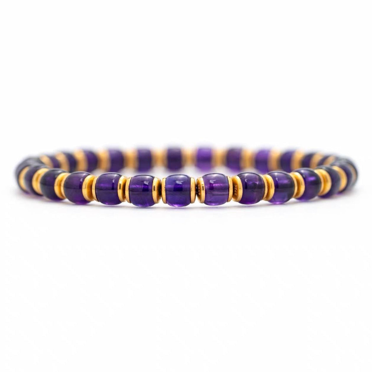 Golden Iris Amethyst Crystal Bracelet