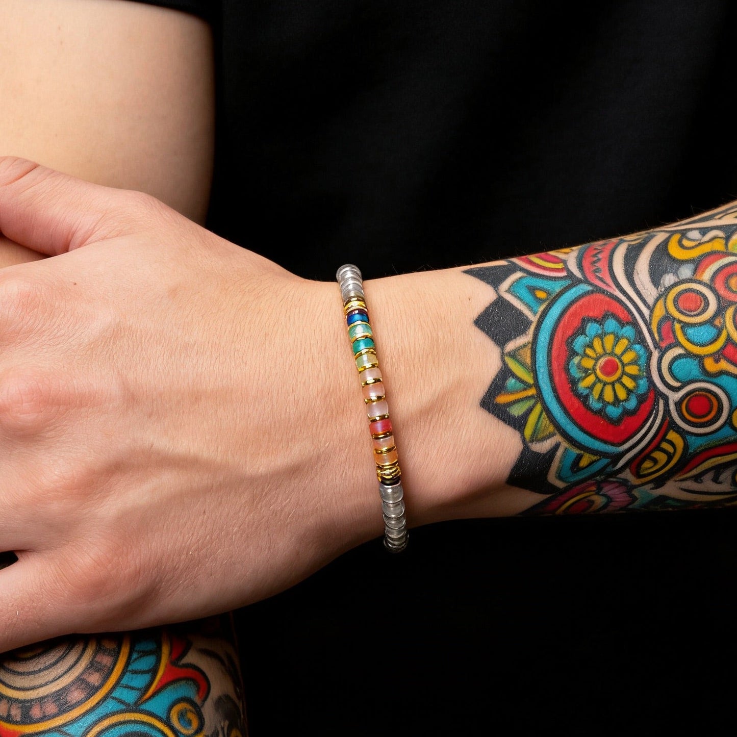 Iridescent Spectrum Crystal Bracelet