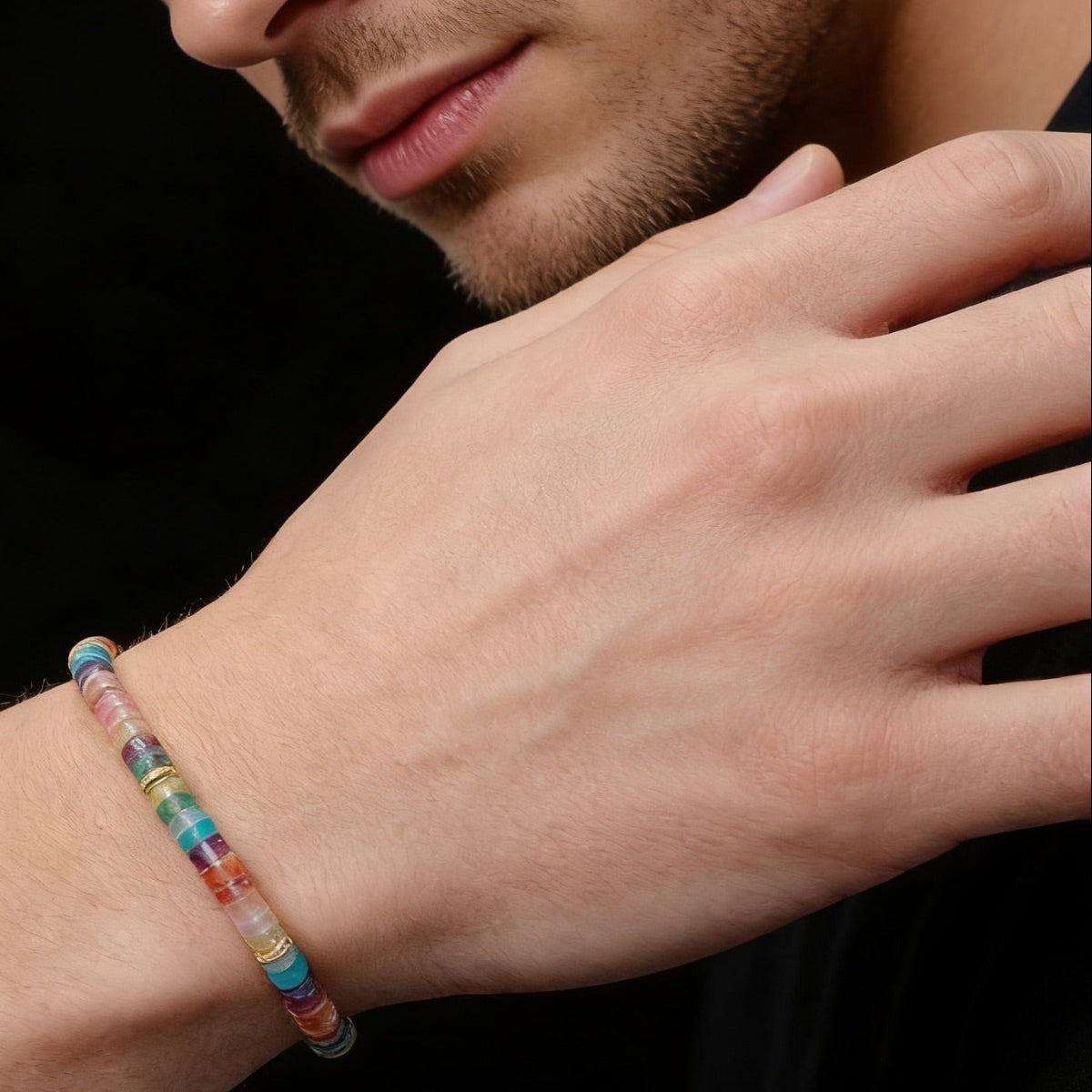Rainbow Mosaic Crystal Bracelet